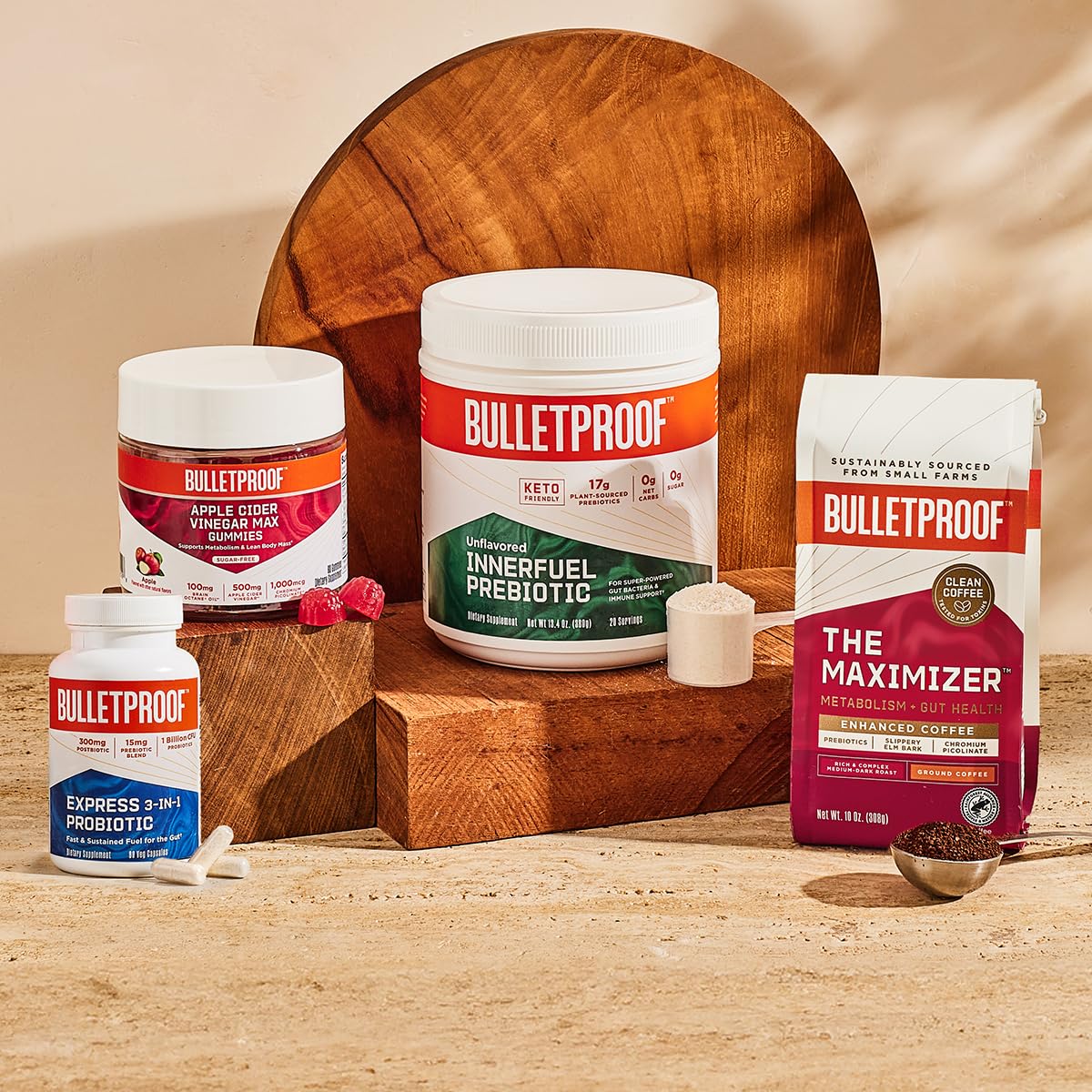 Bulletproof Express 3-in-1 Probiotic & Postbiotics Supplement for Sustained Gut Health, 90 Count - OzHealthStandard