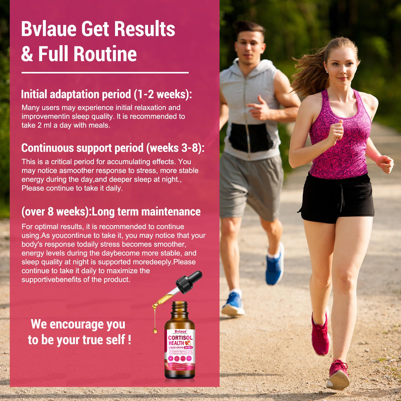 Bvlaue Cortisol Supplements Detox for Women - 20-in-1 Cortisol Reducer,Manager,Lower w/Ashwagandha,Magnesium,L-Theanine,Saffron,Rhodiola for Hormone Balance/Sleep/Stress Relief,Strawberry Flavor - OzHealthStandard