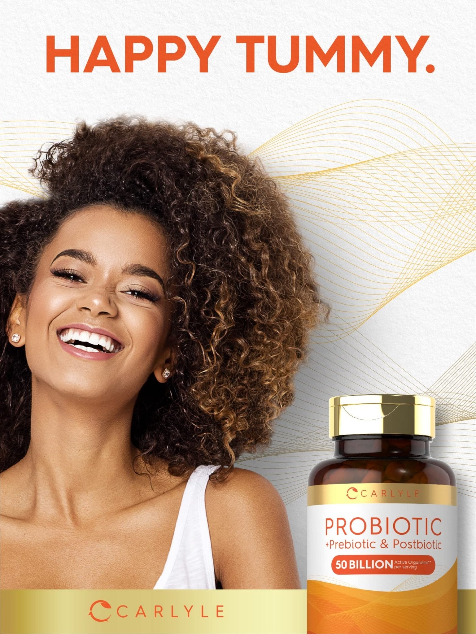 Carlyle Probiotic for Women and Men | 50 Billion CFU | 60 Capsules | Plus Prebiotic and Postbiotic | Complex Supplement | Vegetarian, Non-GMO, and Gluten Free - OzHealthStandard