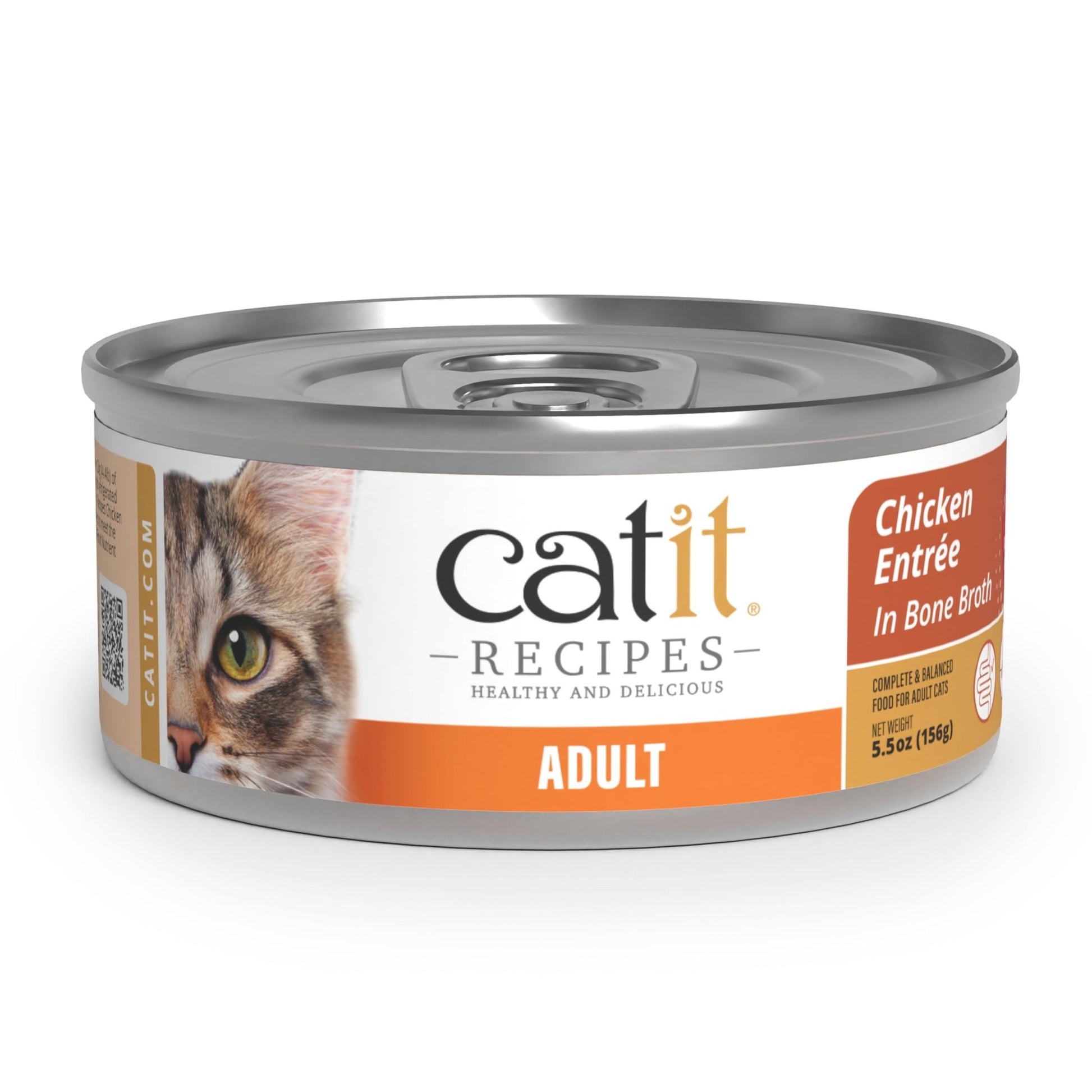 Catit Recipes Adult Chicken Entrée – High-Protein Wet Cat Food with Bone Broth Hydration, Prebiotics & Postbiotics for Gut Health, Omega-3 for Skin & Coat, and Taurine for Heart Support 3oz (12/cs) - OzHealthStandard