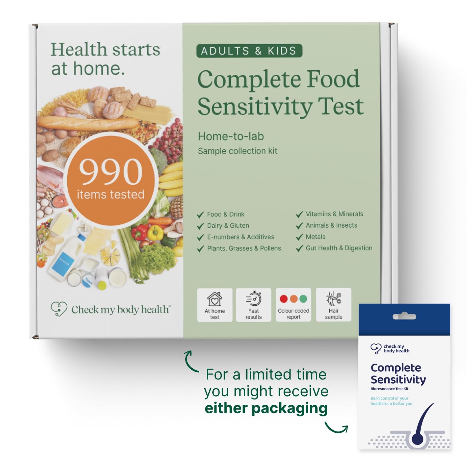 Check My Body Health 990 Items Complete Food Sensitivity Test Kit for Adults and Kids – Non-Invasive Food Intolerance Test Kit – at-Home Hair Sample Bioresonance Testing with Results in 3–5 Days - OzHealthStandard