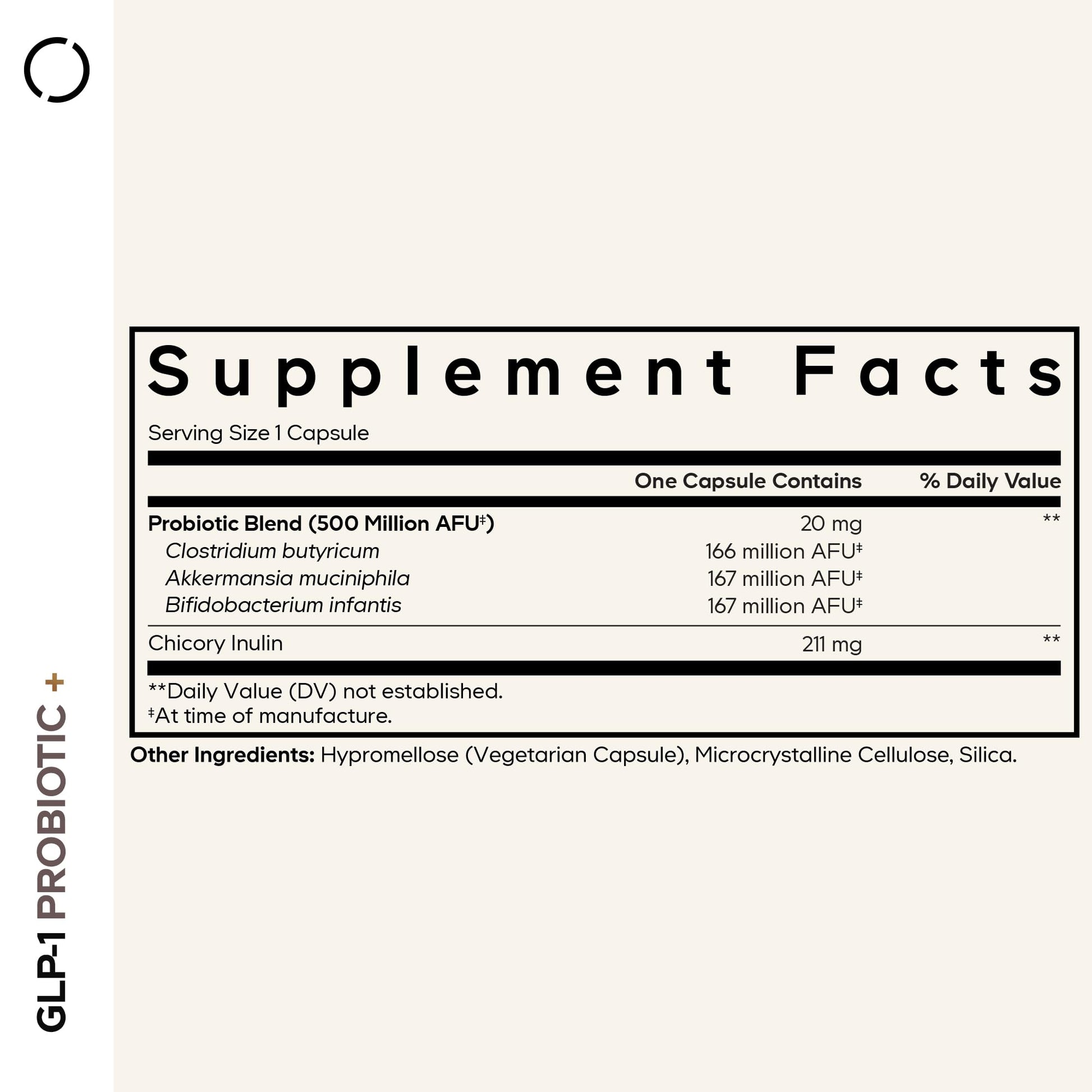 Codeage GLP-1 Probiotic+ - Live Probiotics Akkermansia, Clostridium, Bifidobacterium, Chicory Inulin Probiotic, Prebiotics & Postbiotics Supplement - 500 Million AFU, 3-Month Supply - 90 Capsules - OzHealthStandard