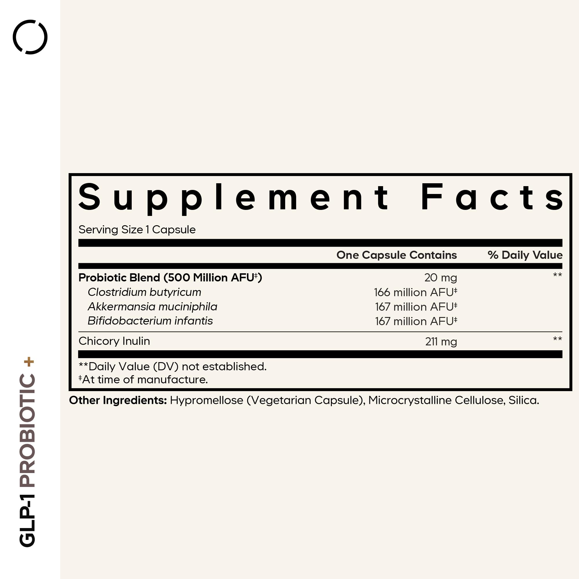 Codeage GLP-1 Probiotic+ - Live Probiotics Akkermansia, Clostridium, Bifidobacterium, Chicory Inulin Probiotic, Prebiotics & Postbiotics Supplement - 500 Million AFU, 3-Month Supply - 90 Capsules - OzHealthStandard