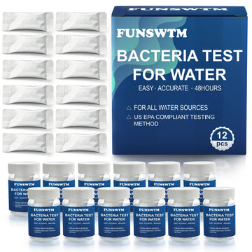 Coliform Bacteria Test Kit: 12-Pack Easy at-Home Well, Tap, Pool, Spring, Pond, Lake Drinking Water Quality Test - OzHealthStandard