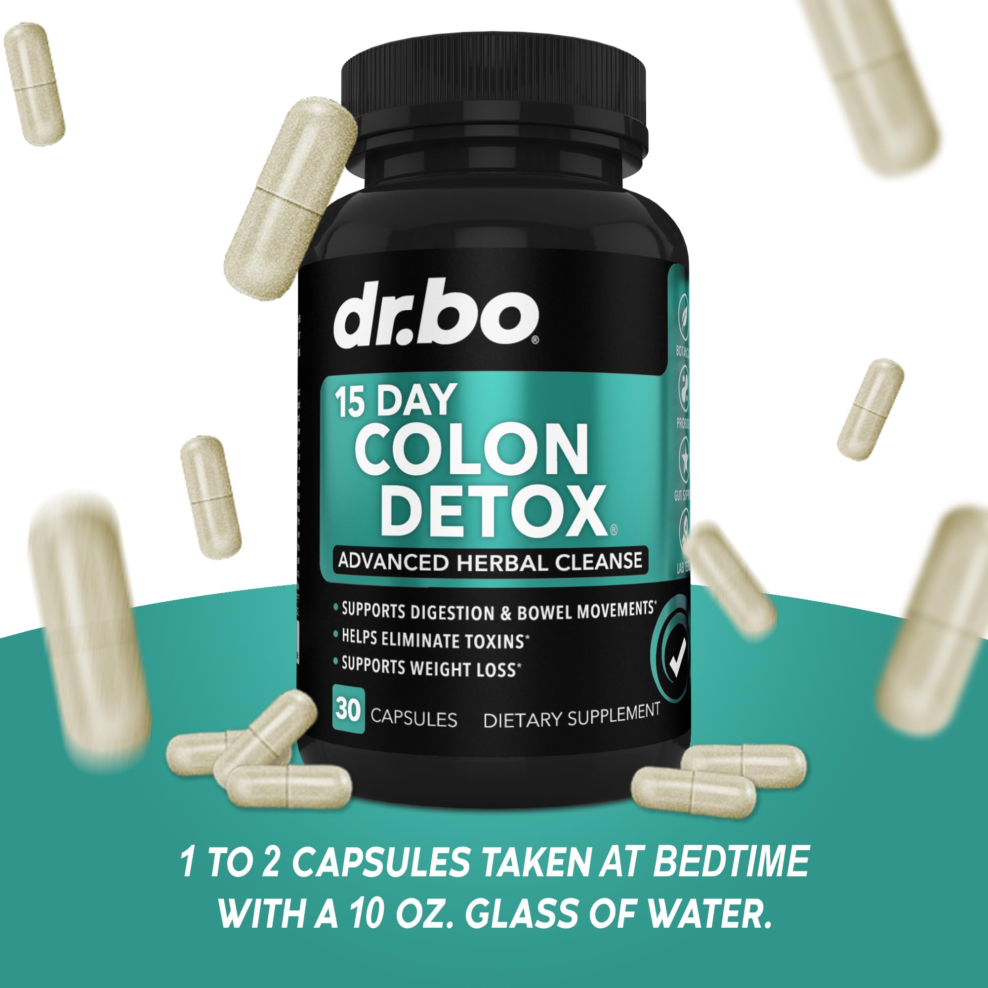Colon Cleanser Detox for Weight Flush - 15 Day Intestinal Cleanse Pills & Probiotic - Fast Natural Laxative for Constipation Relief - Bowel Movement Supplements for Stomach Bloating, Gut Loss Support - OzHealthStandard