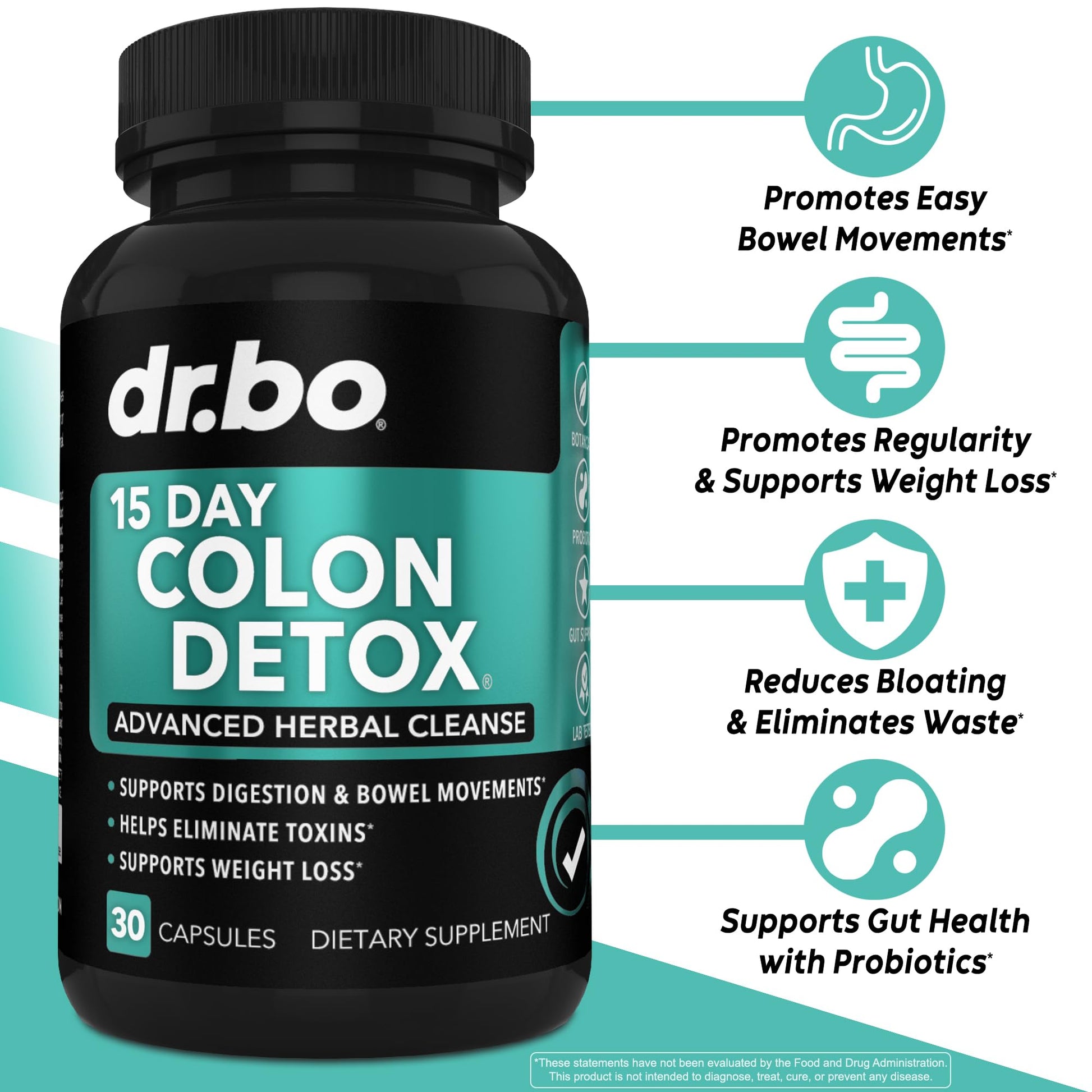 Colon Cleanser Detox for Weight Flush - 15 Day Intestinal Cleanse Pills & Probiotic - Fast Natural Laxative for Constipation Relief - Bowel Movement Supplements for Stomach Bloating, Gut Loss Support - OzHealthStandard