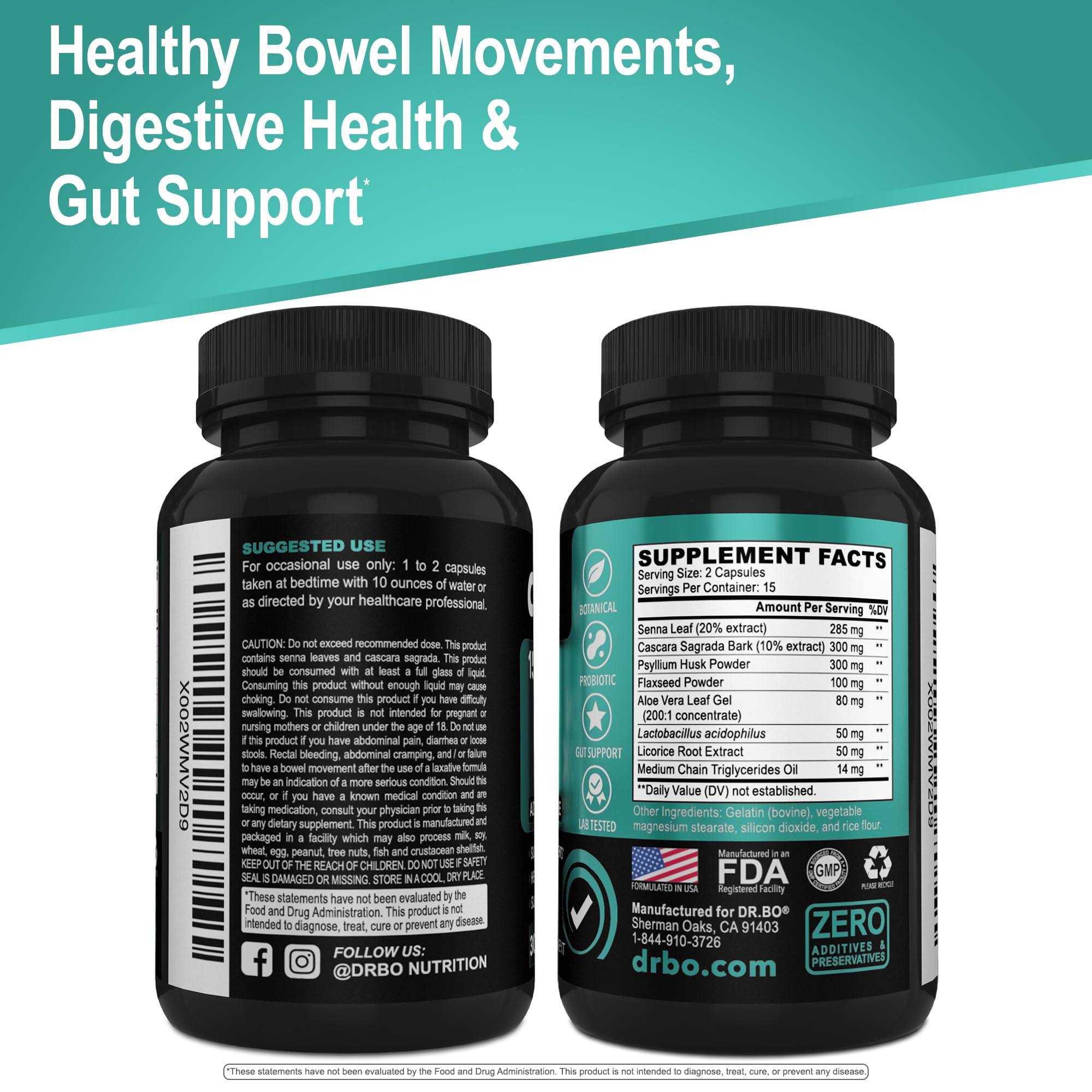 Colon Cleanser Detox for Weight Flush - 15 Day Intestinal Cleanse Pills & Probiotic - Fast Natural Laxative for Constipation Relief - Bowel Movement Supplements for Stomach Bloating, Gut Loss Support - OzHealthStandard