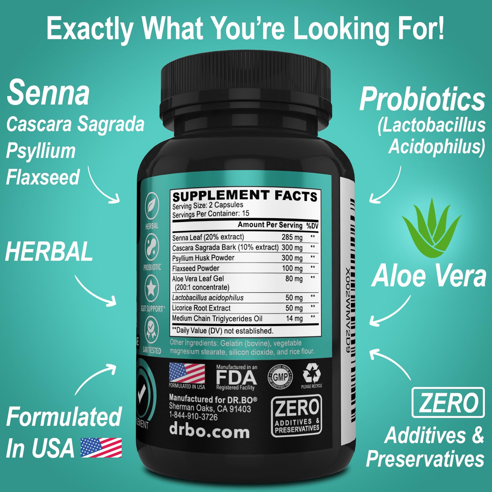 Colon Cleanser Detox for Weight Flush - 15 Day Intestinal Cleanse Pills & Probiotic - Fast Natural Laxative for Constipation Relief - Bowel Movement Supplements for Stomach Bloating, Gut Loss Support - OzHealthStandard