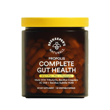 Complete Gut Health by Beekeeper's Naturals, 3-in-1 Prebiotic, Postbiotic, Probiotics for Digestive Health & Bloating Relief for Women & Men - OzHealthStandard