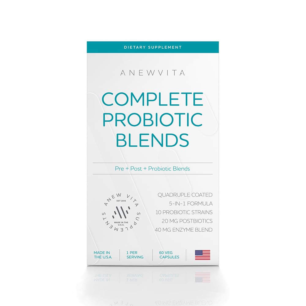 Complete Probiotic Blend: 5-in-1 Digestive Enzymes, Zinc, Postbiotic, Prebiotics and Probiotics for Women & Men, Provitalize for Women Digestive & Gut Health | 10 Strains 20 Billion CFU, 60ct Softgels - OzHealthStandard