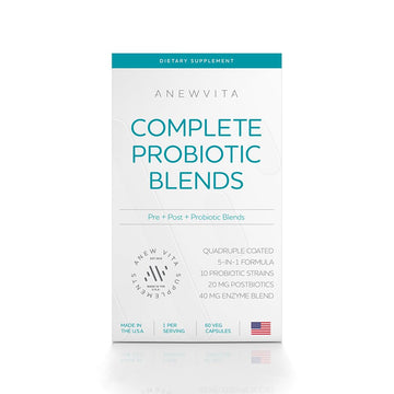 Complete Probiotic Blend: 5-in-1 Digestive Enzymes, Zinc, Postbiotic, Prebiotics and Probiotics for Women & Men, Provitalize for Women Digestive & Gut Health | 10 Strains 20 Billion CFU, 60ct Softgels - OzHealthStandard
