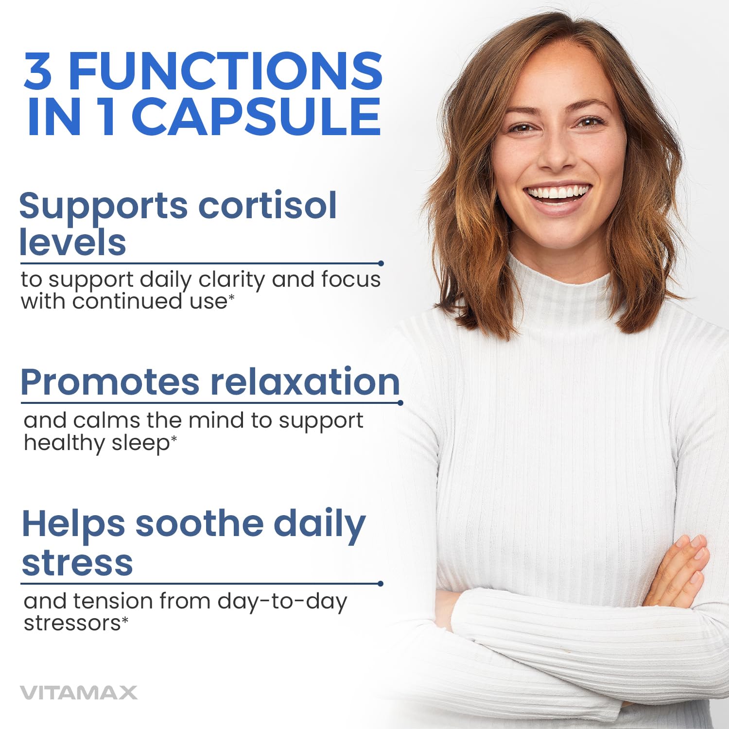 Corti-Calm Cortisol Supplement, L Theanine, Ashwagandha, Vitamin D 3, GABA for Relaxation, Fatigue & Focus with Ginkgo Biloba, Bacopa Monnieri, 5-HTP – Non-GMO, Made in USA – 60ct - OzHealthStandard