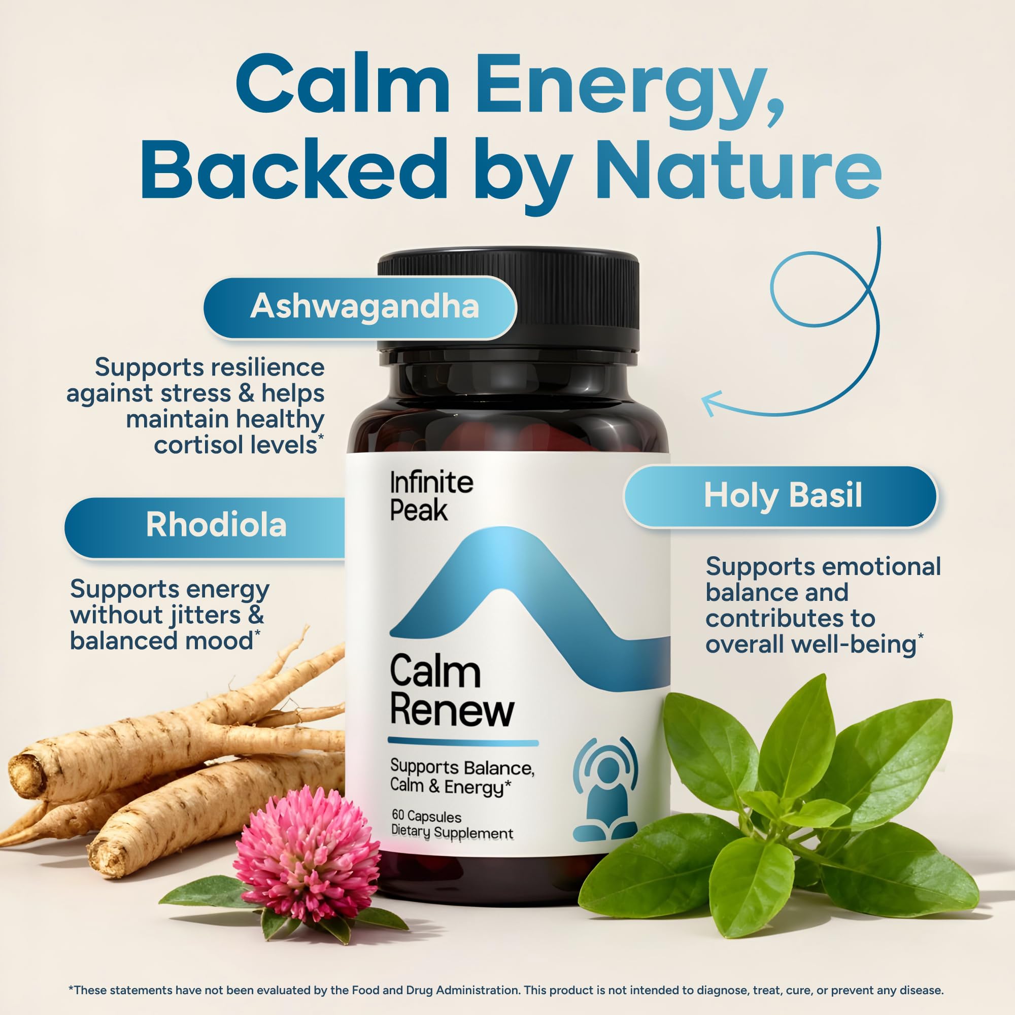 Cortisol & Adrenal Support for Busy Women, Stress Support with Ashwagandha, Rhodiola & Holi Basil | Helps Emotional Balance | Cortisol Supplements for Women to Manage your Day | Non-GMO | 60 Capsules - OzHealthStandard