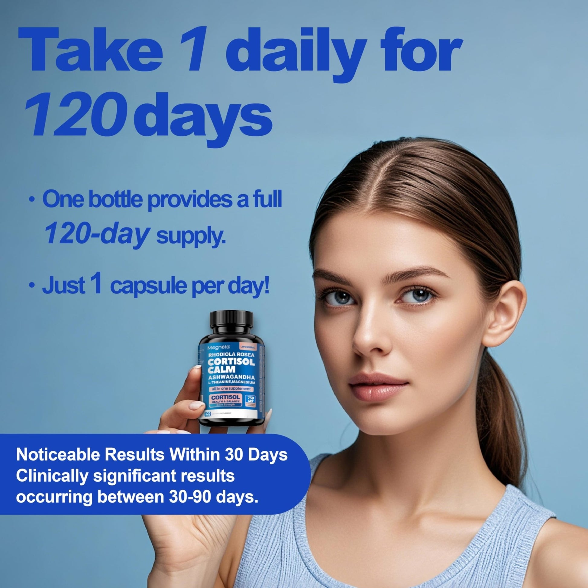Cortisol Balance & Sleep Support for Women & Men – Natural Calm Formula with Magnesium, Ashwagandha & L-Theanine – Supports Restful Sleep, Relaxation, Focus & Healthy Cortisol Levels – 120 Capsules - OzHealthStandard