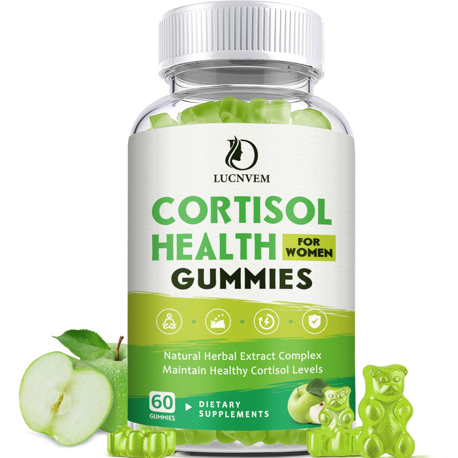 Cortisol Detox for Women Gummies, Cortisol Reducer Detox Manager, Magnesium Ashwagandha Rhodiola Rosea Herbal Complex for Mood/Focus & Sleep, Maintain Healthy Cortisol Levels - 30 Day Vegan Supply - OzHealthStandard