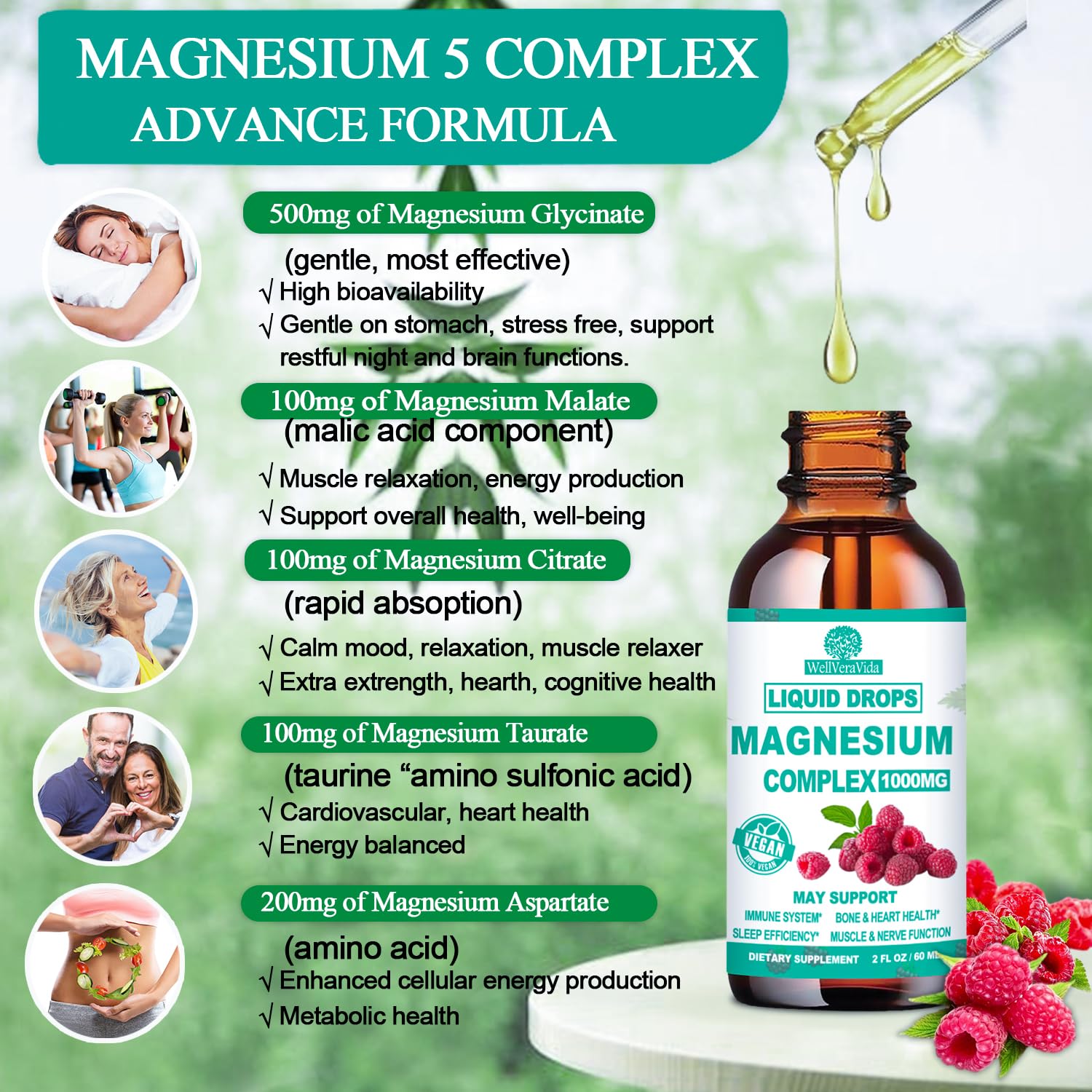 Cortisol Detox for Women & Men w. Super Calm 16-in-1 Magnesium, Theanine, Ashwagandha, St Johns Wort, Lemon Balm, Cortisol Wellness Liquid Drops for Balanced Cortisol, Harmone Balanced & Relaxation - OzHealthStandard
