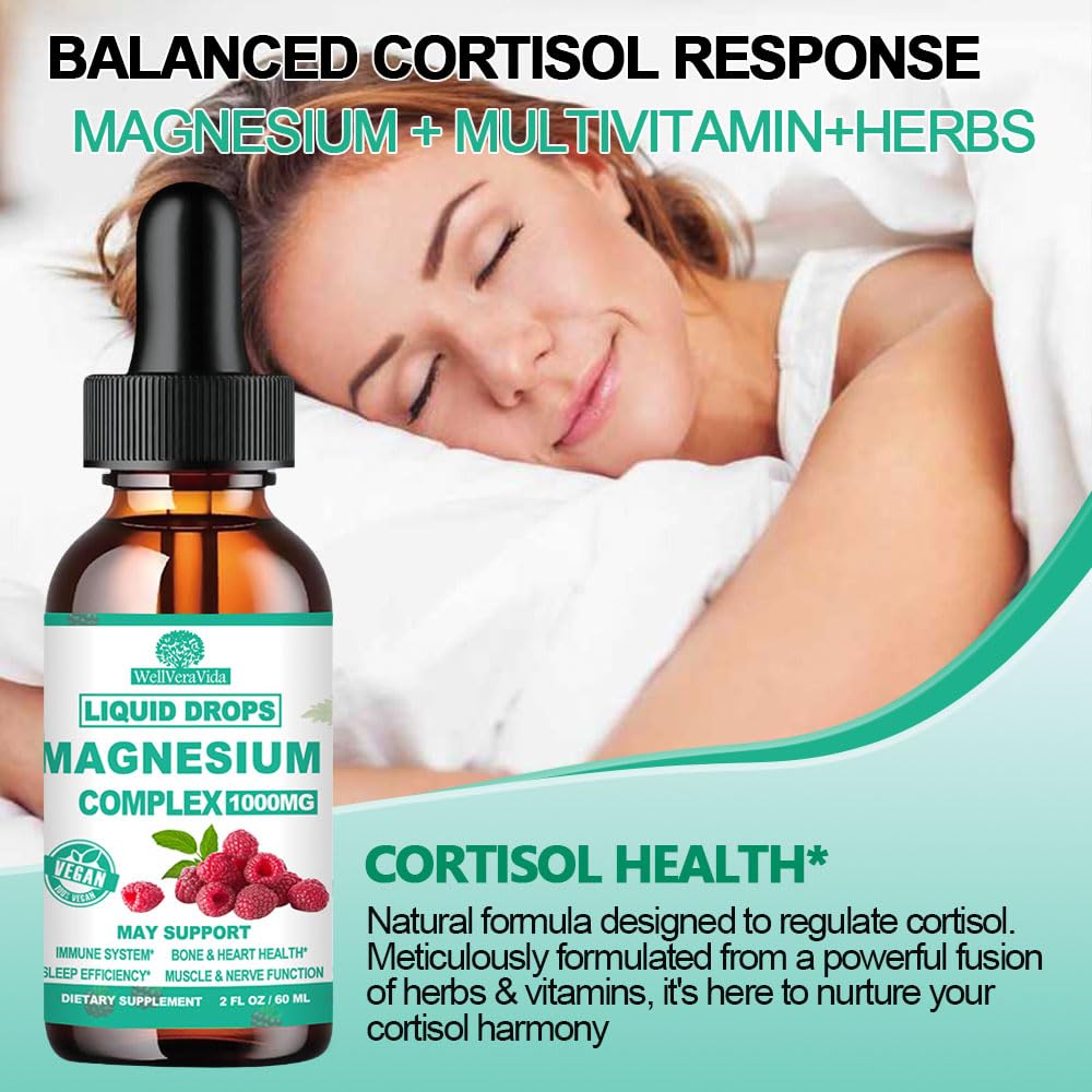 Cortisol Detox for Women & Men w. Super Calm 16-in-1 Magnesium, Theanine, Ashwagandha, St Johns Wort, Lemon Balm, Cortisol Wellness Liquid Drops for Balanced Cortisol, Harmone Balanced & Relaxation - OzHealthStandard