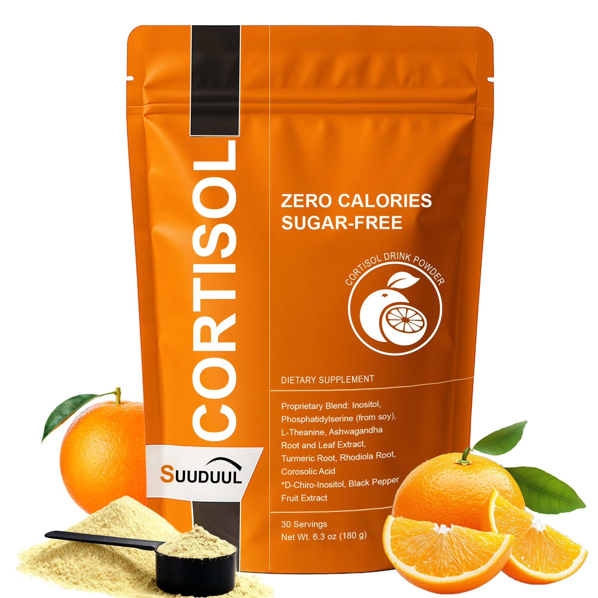 Cortisol Drink Mix | Cortisol Supplements for Women & Men | Ashwagandha, L-Theanine, Turmeric Root, Black Pepper Extract, Healthy Cortisol Levels, Mental Clarity - OzHealthStandard