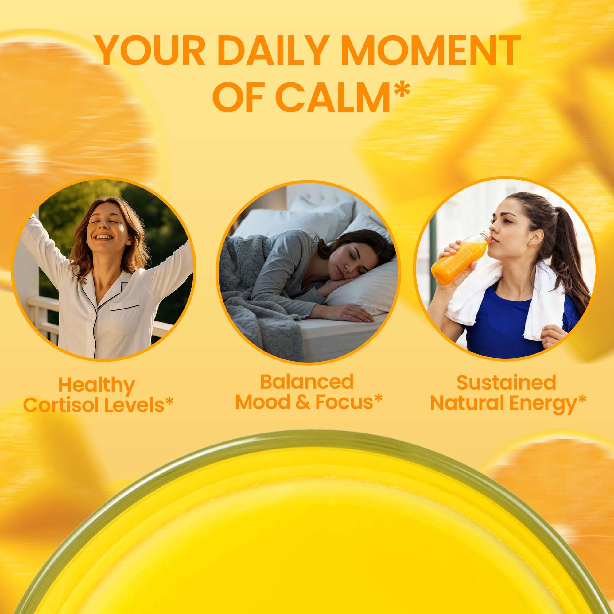 Cortisol Drink Powder, Cortisol Supplements for Women | Magnesium Glycinate, Ashwagandha, L-Theanine & Lion’s Mane | Relaxation, Focus & Stress Balance | Mango Orange Flavor | 30 Servings - OzHealthStandard