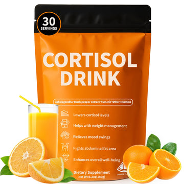 Cortisol Drink Powder - Natural Cortisol Supplements for Ashwagandha, L-Theanine, Turmeric Root, Black Pepper Extract, Relaxation, Focus, Mental Clarity - OzHealthStandard