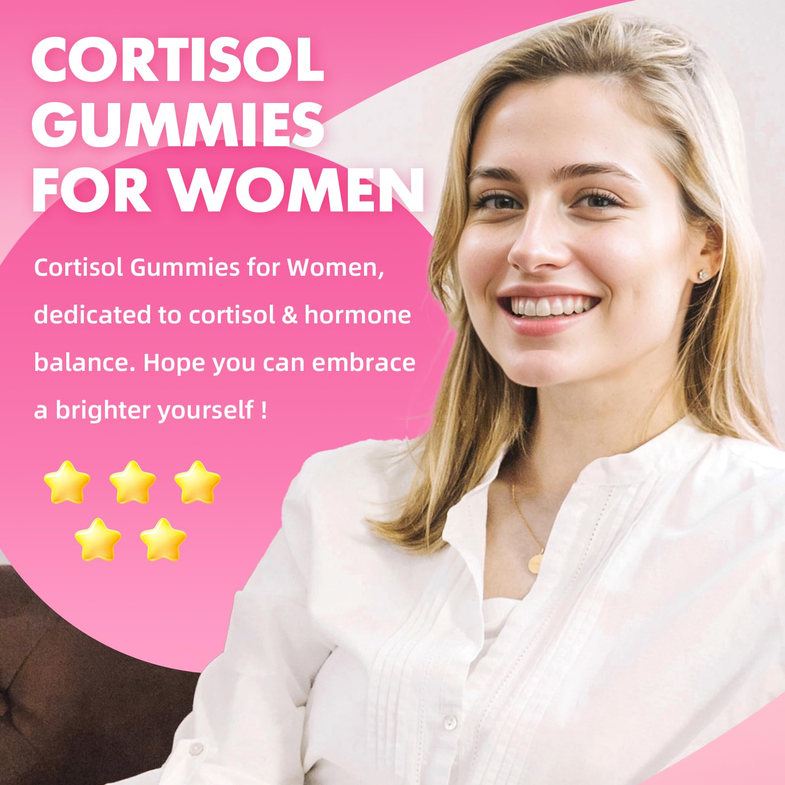 Cortisol Gummies for Women, Cortisol Supplements Gummies with Magnesium Ashwagandha Rhodiola Rosea and L-theanine Complex for Relaxation and Focus, Zzz Support, Raspberry Flavor, 60 Count - OzHealthStandard