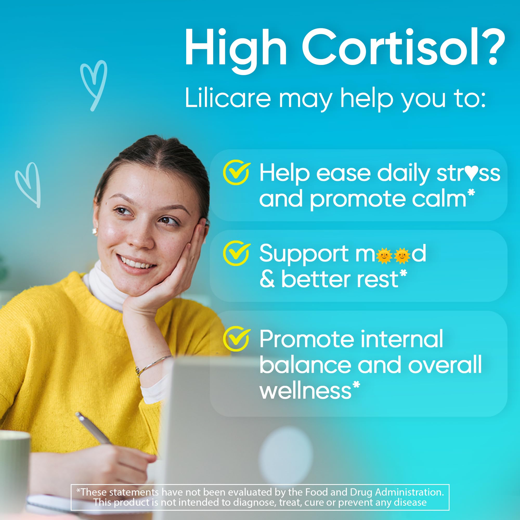 Cortisol Gummies for Women & Men, Sugar Free Cortisol Reducer Supplements w/ Magnesium, Ashwagandha, Mushroom, L-theanine, Rhodiola, Vitamin B6 B12 for Cortisol Detox, Relax, Sleep Support 2 Pack - OzHealthStandard