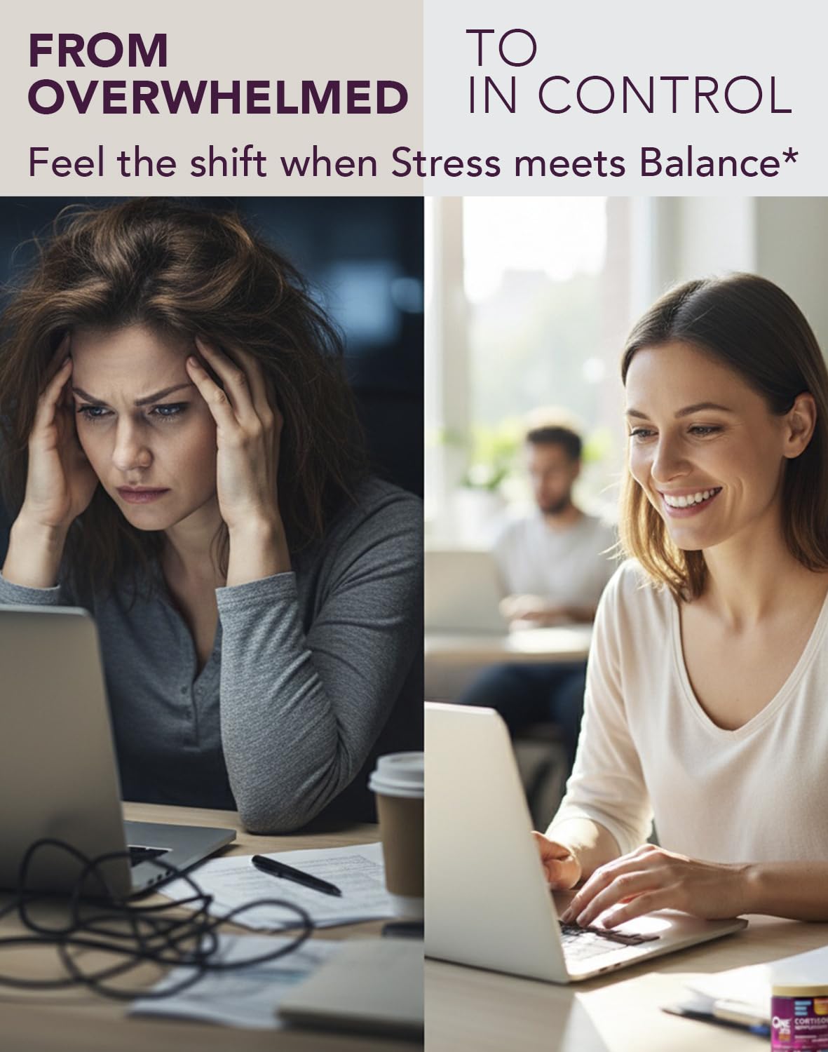 Cortisol Manager – Adrenal Support Supplement for Women & Men – Natural Stress Relief, Calm & Sleep Support – Cortisol Reducer with Ashwagandha, Magnesium, L-Theanine & Rhodiola – 90 Vegan Capsules - OzHealthStandard