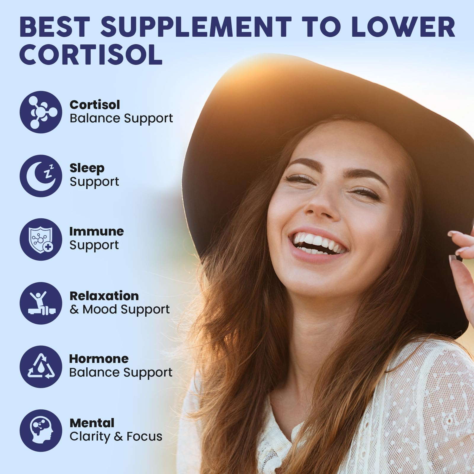 Cortisol Supplements for Women - Cortisol Manager Liquid Drops with Magnesium, Ashwagandha & Rhodiola rosea, L-theanine - Promotes Relaxation & Better Sleep, Mood, Blueberry Flavors, 1FL.OZ(2PC) - OzHealthStandard