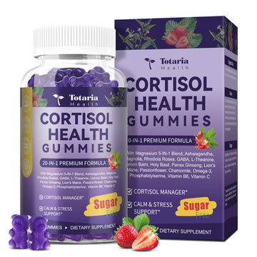 Cortisol Supplements for Women & Men 20-in-1 Cortisol Gummies with Ashwagandha Rhodiola Rosea Magnesium Phosphatidylserine Calm Focus Mood Support Healthy Cortisol Levels 30 Day Supply - OzHealthStandard