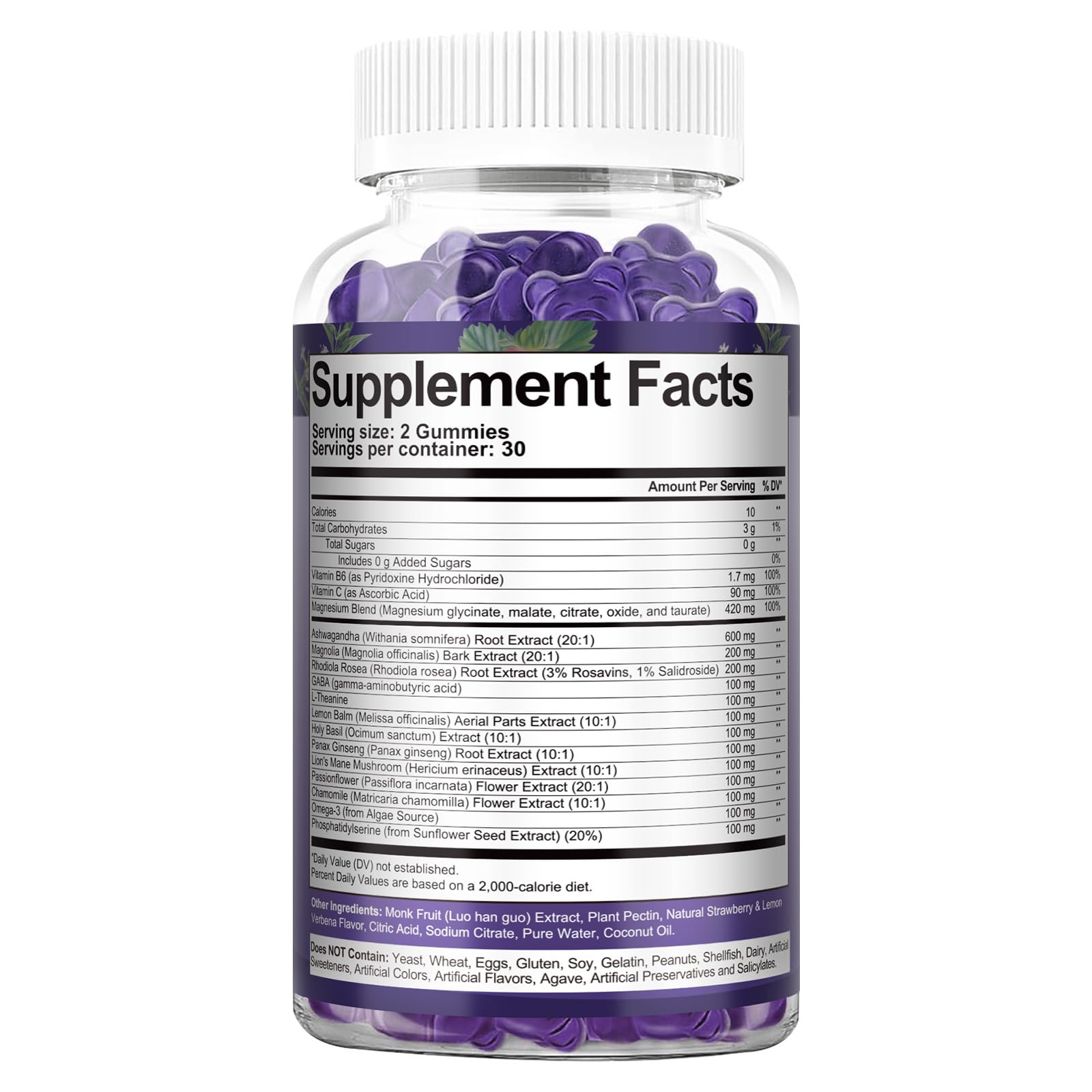 Cortisol Supplements for Women & Men 20-in-1 Cortisol Gummies with Ashwagandha Rhodiola Rosea Magnesium Phosphatidylserine Calm Focus Mood Support Healthy Cortisol Levels 30 Day Supply - OzHealthStandard