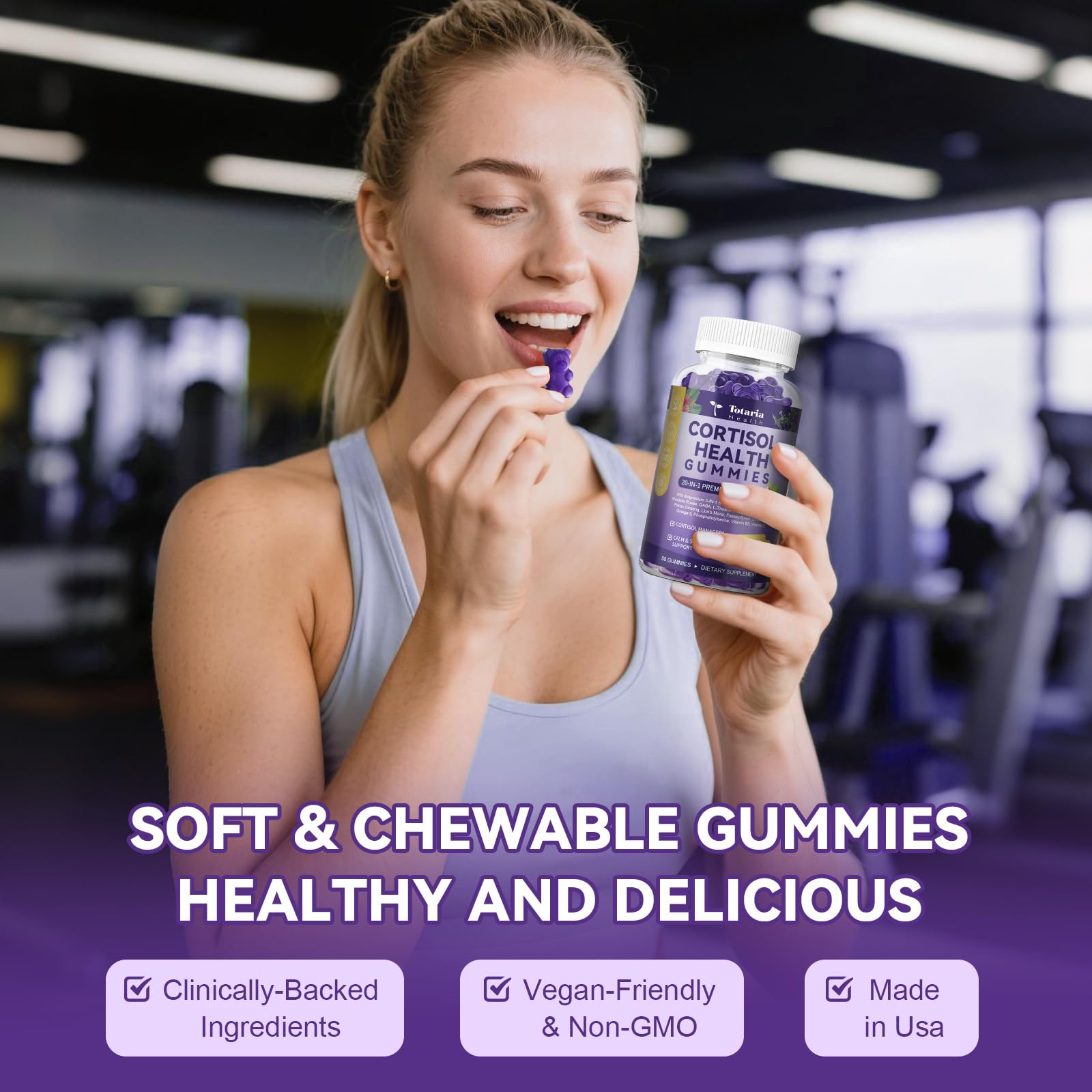 Cortisol Supplements for Women & Men 20-in-1 Cortisol Gummies with Ashwagandha Rhodiola Rosea Magnesium Phosphatidylserine Calm Focus Mood Support Healthy Cortisol Levels 30 Day Supply - OzHealthStandard