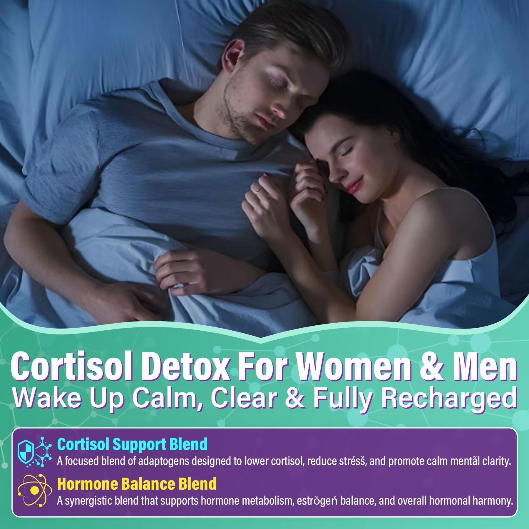 Cortisol Supplements for Women & Men, Cortisol Reducer Gummies w/ Magnesium, Ashwagandha, L-Theanine, Rhodiola, Reishi, 24 IN 1 Cortisol Detox Manager for Calm Mood, Focus & Relaxation,Vegan, 120 Cts - OzHealthStandard