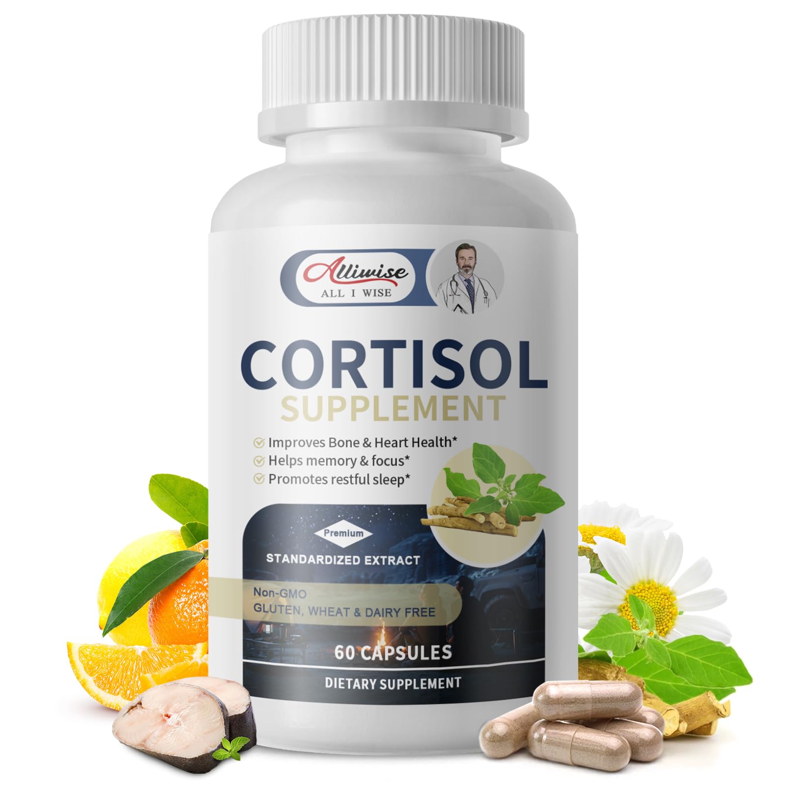Cortisol Supplements for Women & Men,High Cortisol Reducer, Manager, Detox, Lower and Control,with Magnesium, Ashwagandha,Rhodiola, L-Theanine for Mood,Focus,Sleep - OzHealthStandard