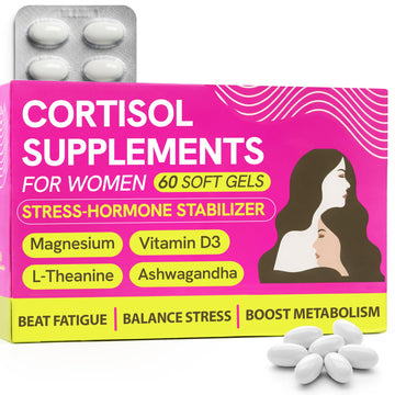 Cortisol Supplements for Women with Ashwagandha, Rhodiola & L-Theanine | Cortisol Reducer Designed for High Stress, Fatigue & Mood Swings | Supports Hormone Balance & Steady Energy | 60 Capsules - OzHealthStandard