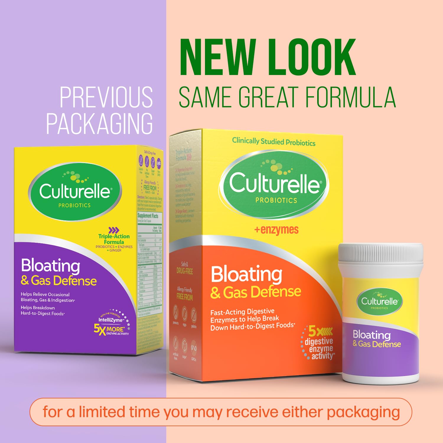 Culturelle Bloating & Gas Defense, Digestive Enzymes & Probiotics for Digestive Health, 30 Capsules, Supports Occasional Indigestion & Discomfort - OzHealthStandard