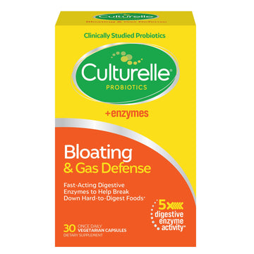 Culturelle Bloating & Gas Defense, Digestive Enzymes & Probiotics for Digestive Health, 30 Capsules, Supports Occasional Indigestion & Discomfort - OzHealthStandard