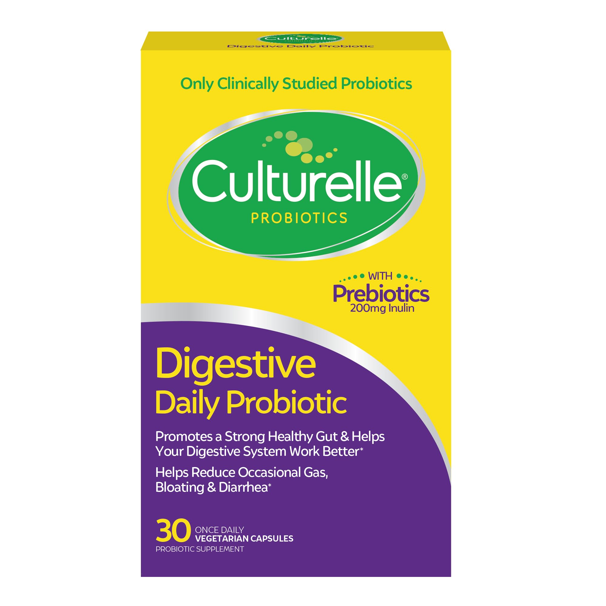 Culturelle Daily Probiotic Capsules For Men & Women, Most Clinically Studied Probiotic Strain, Digestive & Gut Health, Supports Occasional Diarrhea, Gas & Bloating, 1 Month Supply, 30 CT - OzHealthStandard