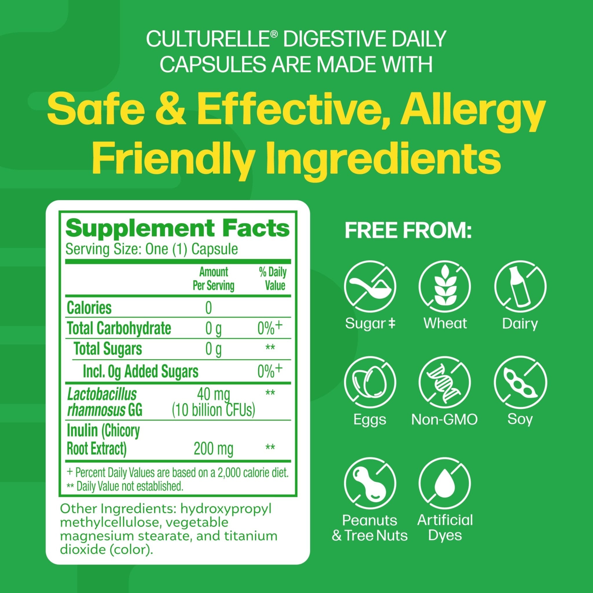 Culturelle Daily Probiotic Capsules For Men & Women, Most Clinically Studied Probiotic Strain, Digestive & Gut Health, Supports Occasional Diarrhea, Gas & Bloating, 1 Month Supply, 30 CT - OzHealthStandard