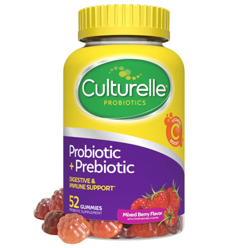Culturelle Daily Probiotic Gummies for Women & Men, Berry Flavor, 52 Count, Naturally-Sourced Daily Probiotic - OzHealthStandard