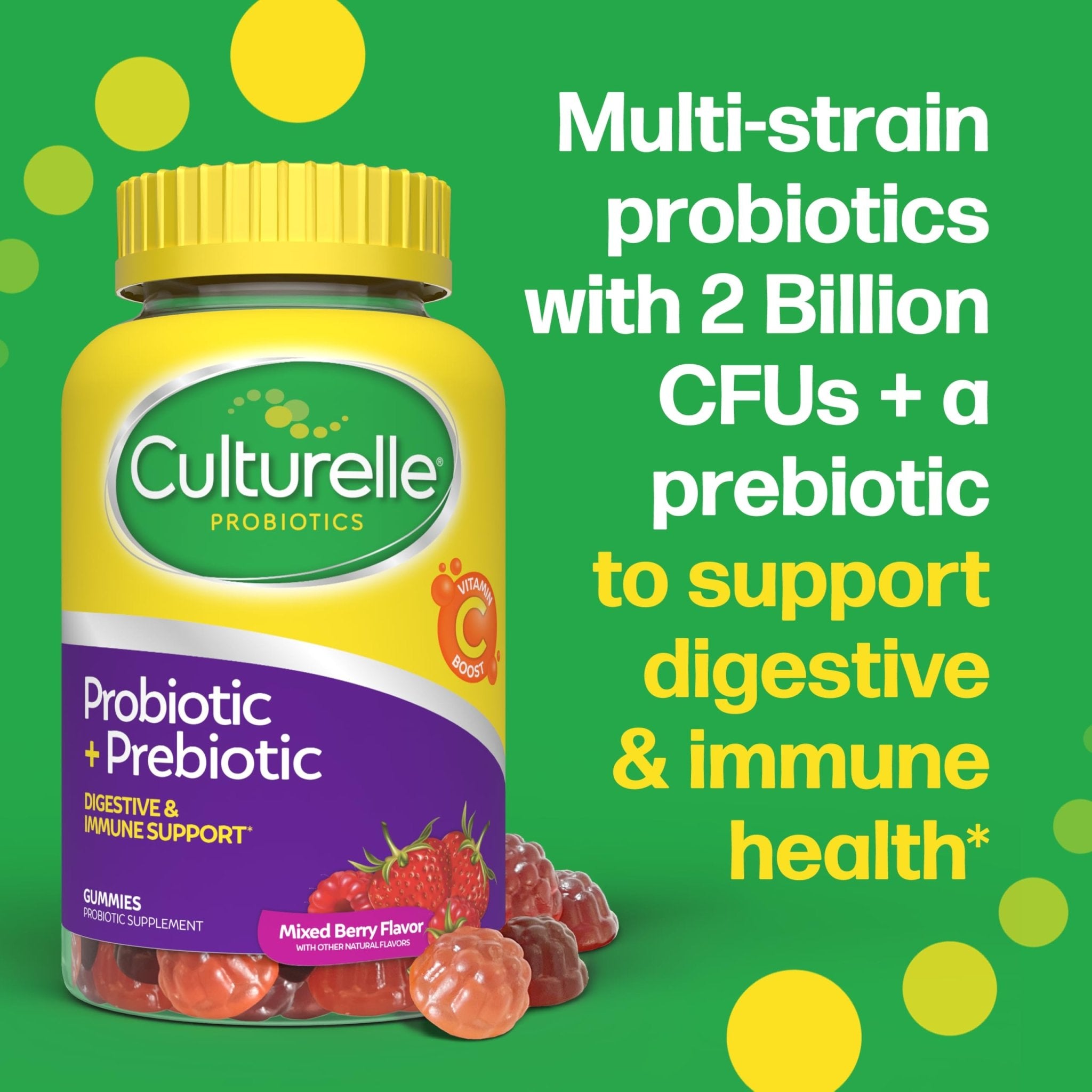 Culturelle Daily Probiotic Gummies for Women & Men, Berry Flavor, 52 Count, Naturally-Sourced Daily Probiotic - OzHealthStandard
