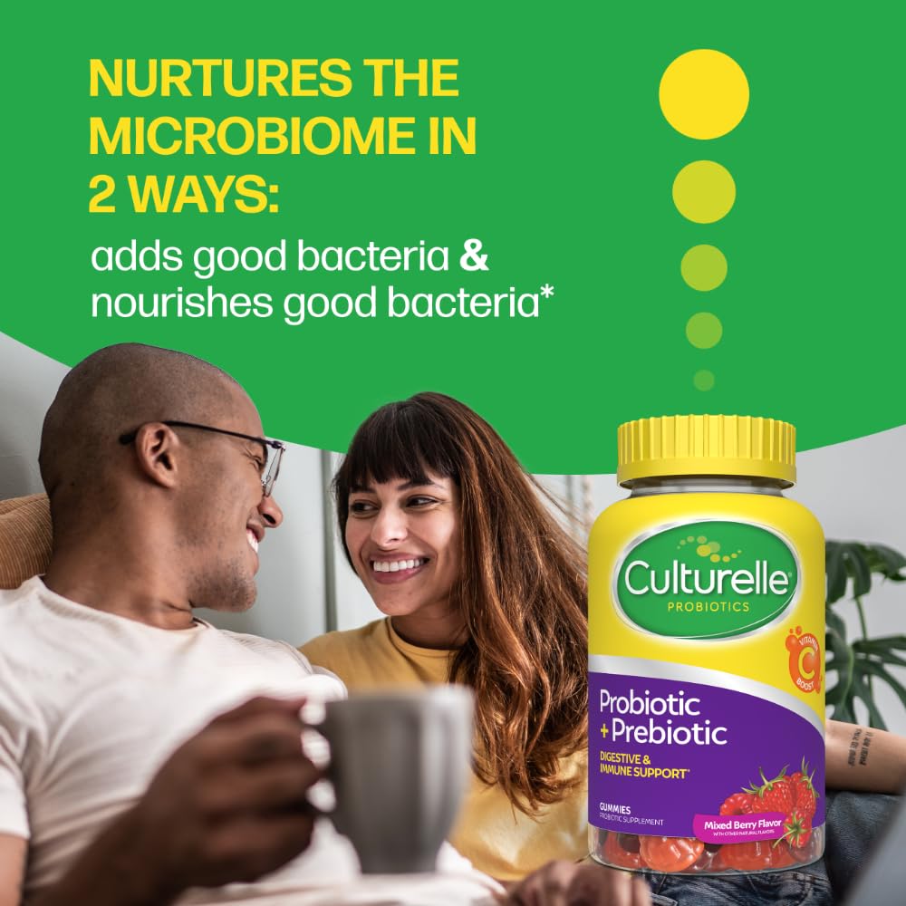 Culturelle Daily Probiotic Gummies for Women & Men, Berry Flavor, 52 Count, Naturally-Sourced Daily Probiotic - OzHealthStandard