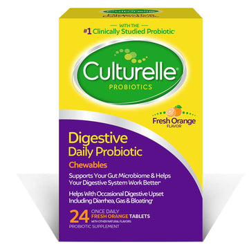Culturelle Digestive Health Daily Probiotic Chewables, Probiotic For Men and Women, Most Clinically Studied Probiotic Strain, 10 Billion CFUs - OzHealthStandard