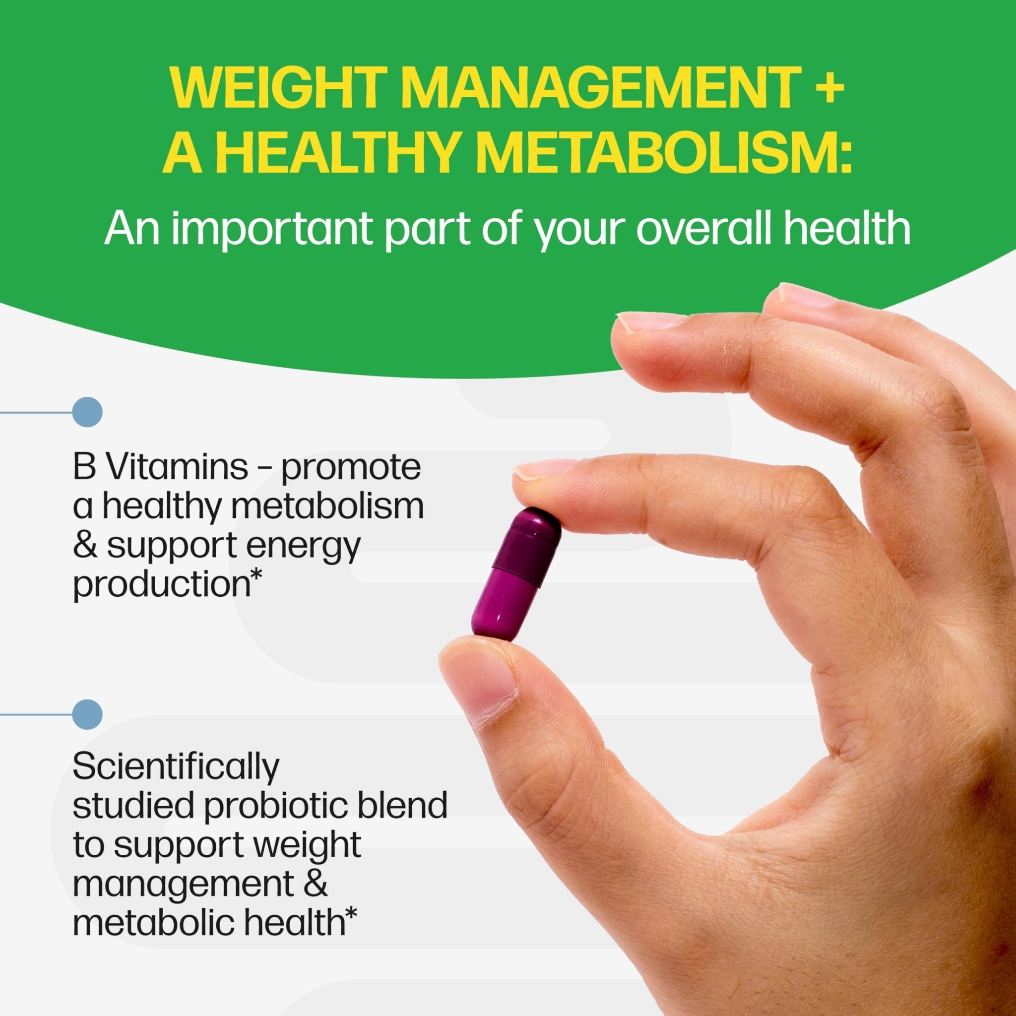Culturelle Metabolism + Weight Management with SlimBiotics® Probiotic Capsules – 30 Count – Helps Safely Manage Weight - Promotes Healthy Metabolism and Physical & Mental Energy - OzHealthStandard