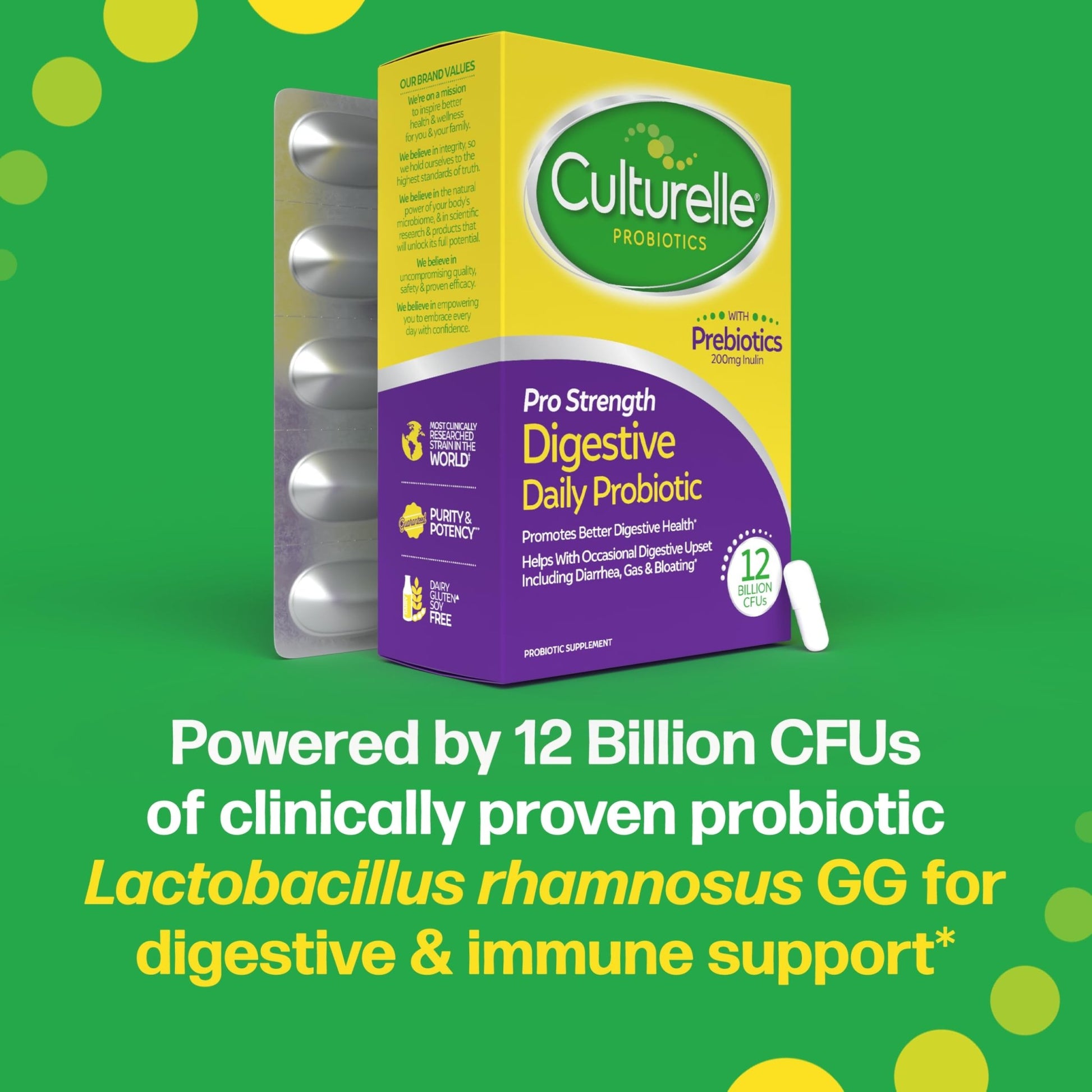 Culturelle Pro Strength Daily Probiotics For Digestive Health (2 Month Supply) with Prebiotics for Women & Men, Supports Occasional Diarrhea - OzHealthStandard