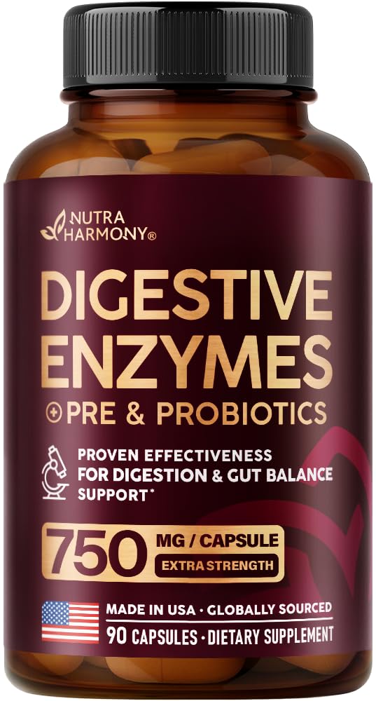 Digestive Enzymes for Women - Multi Digestive Enzymes | Papaya | Bromelain | Probiotic & Prebiotics - Gut & Digestion Support, Bloating Relief - Vegan, Lab Tested - OzHealthStandard