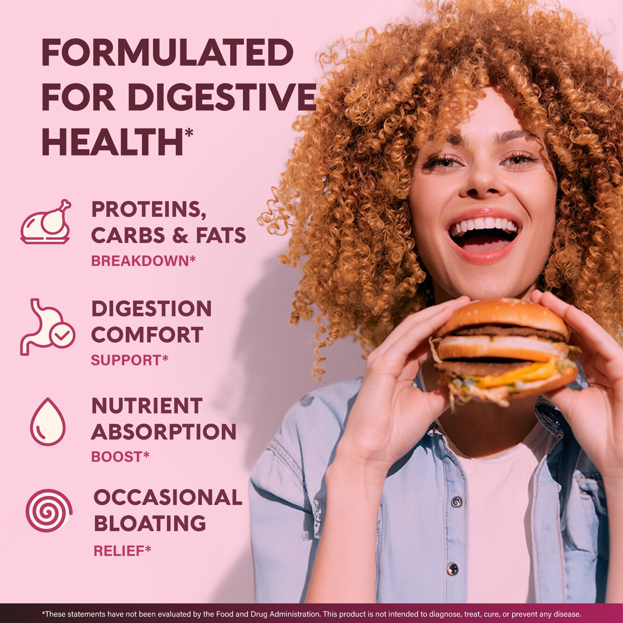 Digestive Enzymes for Women - Multi Digestive Enzymes | Papaya | Bromelain | Probiotic & Prebiotics - Gut & Digestion Support, Bloating Relief - Vegan, Lab Tested - OzHealthStandard