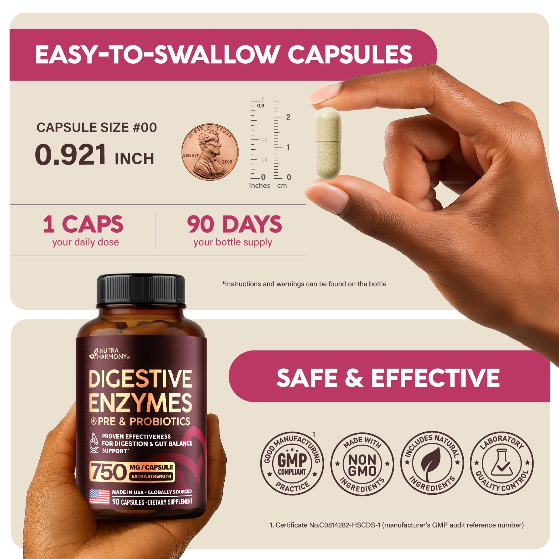 Digestive Enzymes for Women - Multi Digestive Enzymes | Papaya | Bromelain | Probiotic & Prebiotics - Gut & Digestion Support, Bloating Relief - Vegan, Lab Tested - OzHealthStandard