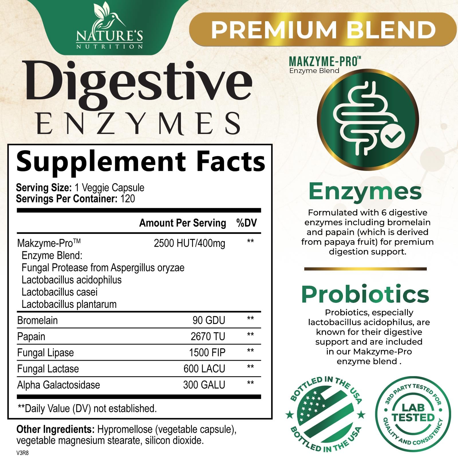 Digestive Enzymes - Super Digestive Multi Enzyme Complex for Bloating & Gut Health Support with Bromelain, Papain, Probiotics & Prebiotics - Digestion Health - OzHealthStandard