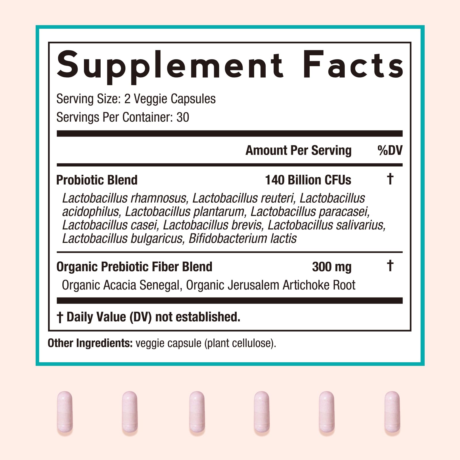 Doctor's Recipes Probiotics for Women, Organic Prebiotics and Probiotics for Digestive Health, Vaginal Health, 140 Billion CFU, 10 Strains, Shelf Stable, 60 Capsules - OzHealthStandard