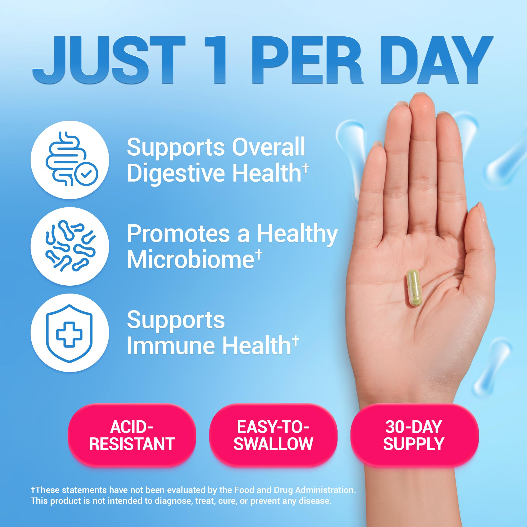 Dr. Berg Probiotic Supplement (60 Billion CFUs) - Helps Ease Occasional Constipation, Diarrhea, Gas & Bloating* - Pre and Probiotics for Digestive Health - 30 Probiotic Capsules - OzHealthStandard